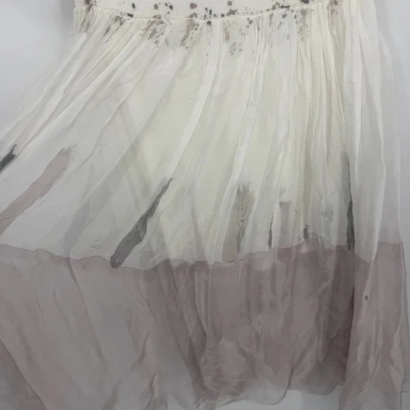 Lola Made In Italy Silk Blend Water Color Lightweight Maxi Skirt sz M pink white - Picture 5 of 9